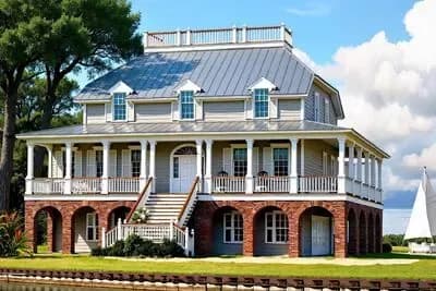 Dramatic Low Country House Plan