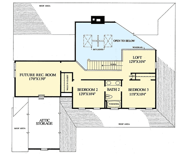 Plan 32653WP: Traditional House Plan with Wrap-Around Porch - Floor Plan - 2nd Floor - Country, Southern, Traditional