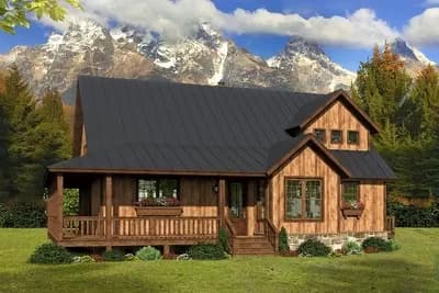 3-Bed Country Cottage Plan with Wraparound Covered Porch