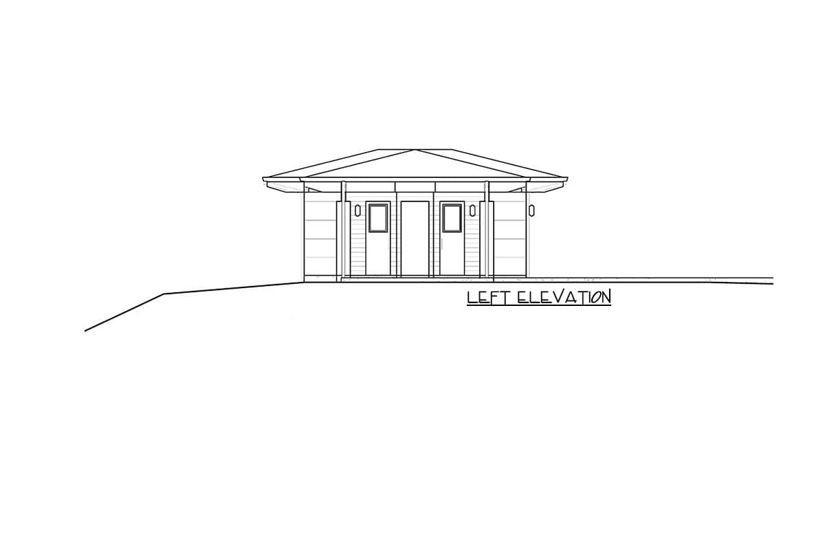 Plan 23879JD: Modern Cabana with Pool Concept - Image #4 - Contemporary, Prairie