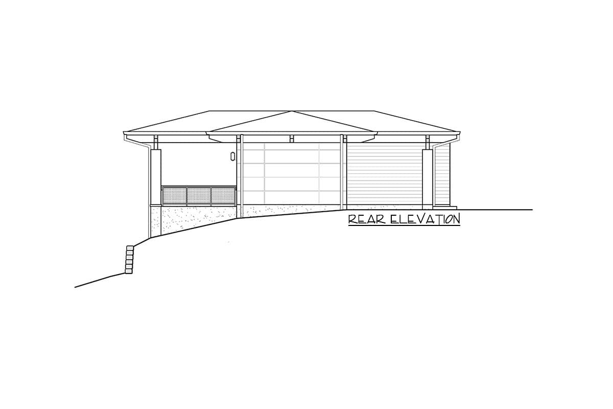 Plan 23879JD: Modern Cabana with Pool Concept - Image #5 - Contemporary, Prairie