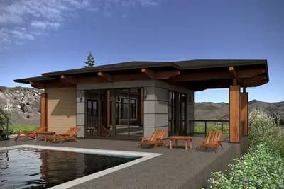 Modern Cabana with Pool Concept