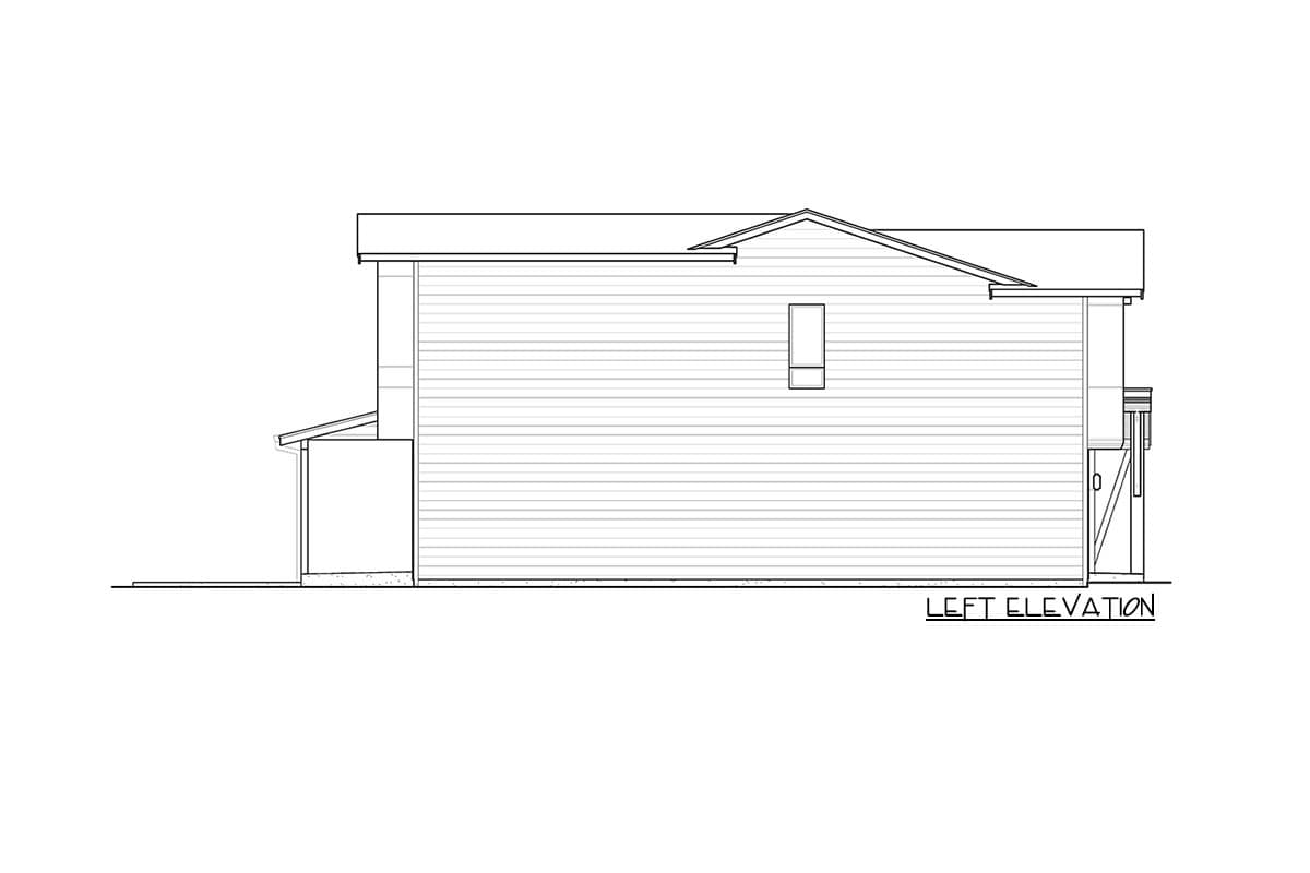 Plan 23880JD: Narrow Contemporary Two-Story Home Plan with Single Garage Bay - 1736 Sq Ft - Image #23 - Contemporary, Modern, Northwest