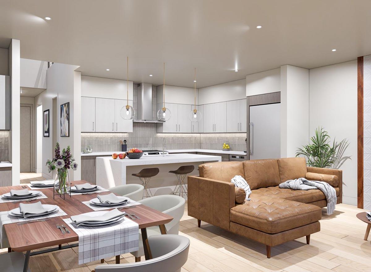 Plan 23880JD: Narrow Contemporary Two-Story Home Plan with Single Garage Bay - 1736 Sq Ft - Image #7 - Contemporary, Modern, Northwest