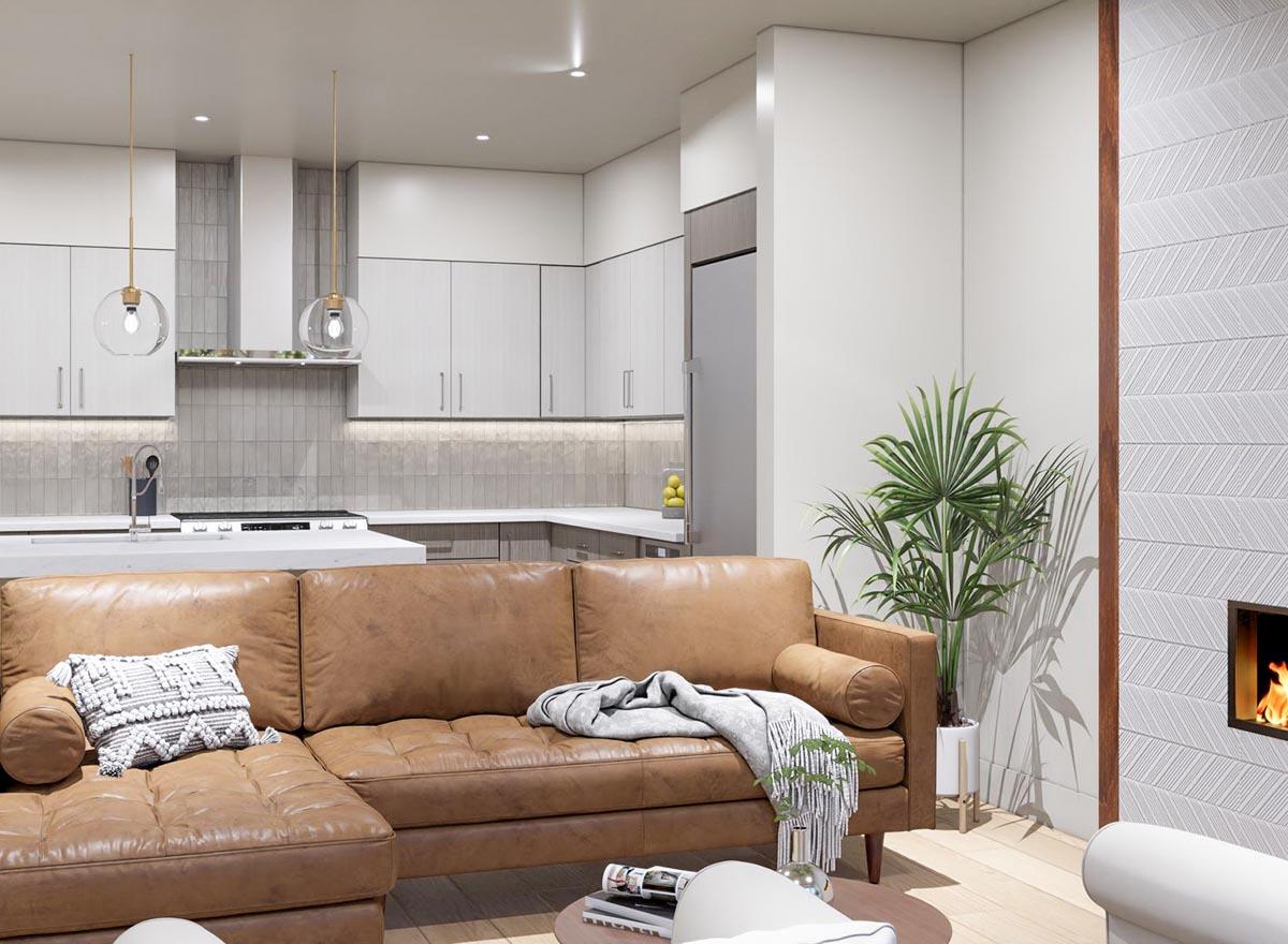 Plan 23880JD: Narrow Contemporary Two-Story Home Plan with Single Garage Bay - 1736 Sq Ft - Image #8 - Contemporary, Modern, Northwest