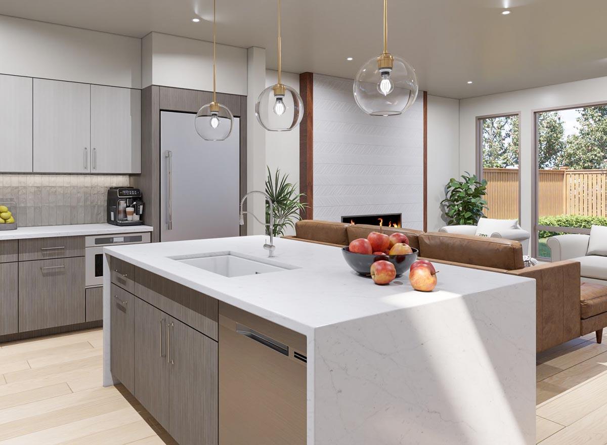 Plan 23880JD: Narrow Contemporary Two-Story Home Plan with Single Garage Bay - 1736 Sq Ft - Image #9 - Contemporary, Modern, Northwest