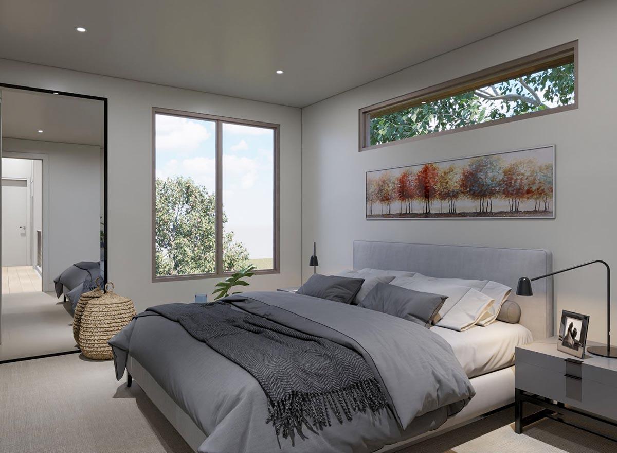 Plan 23880JD: Narrow Contemporary Two-Story Home Plan with Single Garage Bay - 1736 Sq Ft - Image #10 - Contemporary, Modern, Northwest