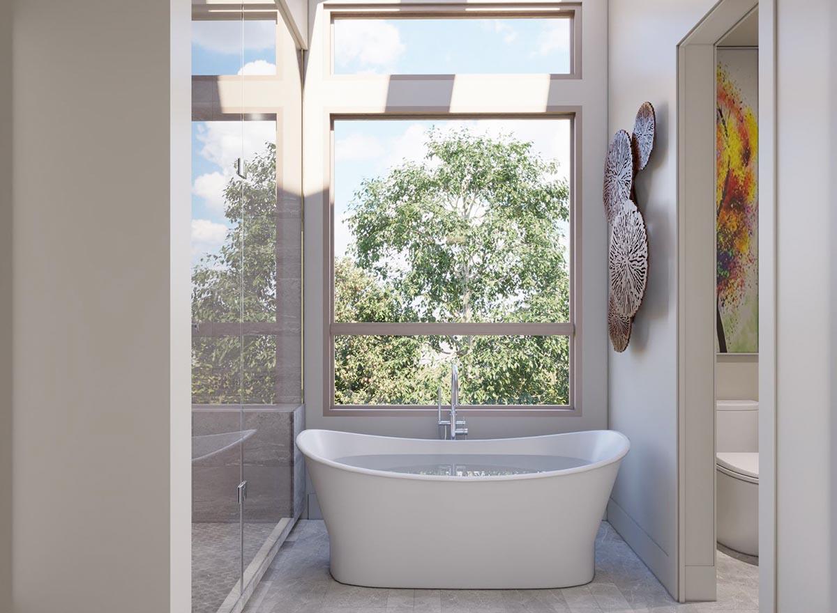 Plan 23880JD: Narrow Contemporary Two-Story Home Plan with Single Garage Bay - 1736 Sq Ft - Image #11 - Contemporary, Modern, Northwest