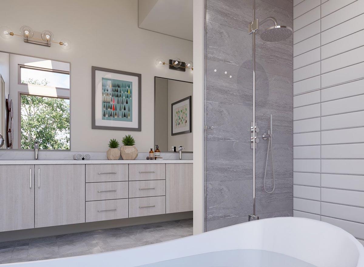 Plan 23880JD: Narrow Contemporary Two-Story Home Plan with Single Garage Bay - 1736 Sq Ft - Image #12 - Contemporary, Modern, Northwest