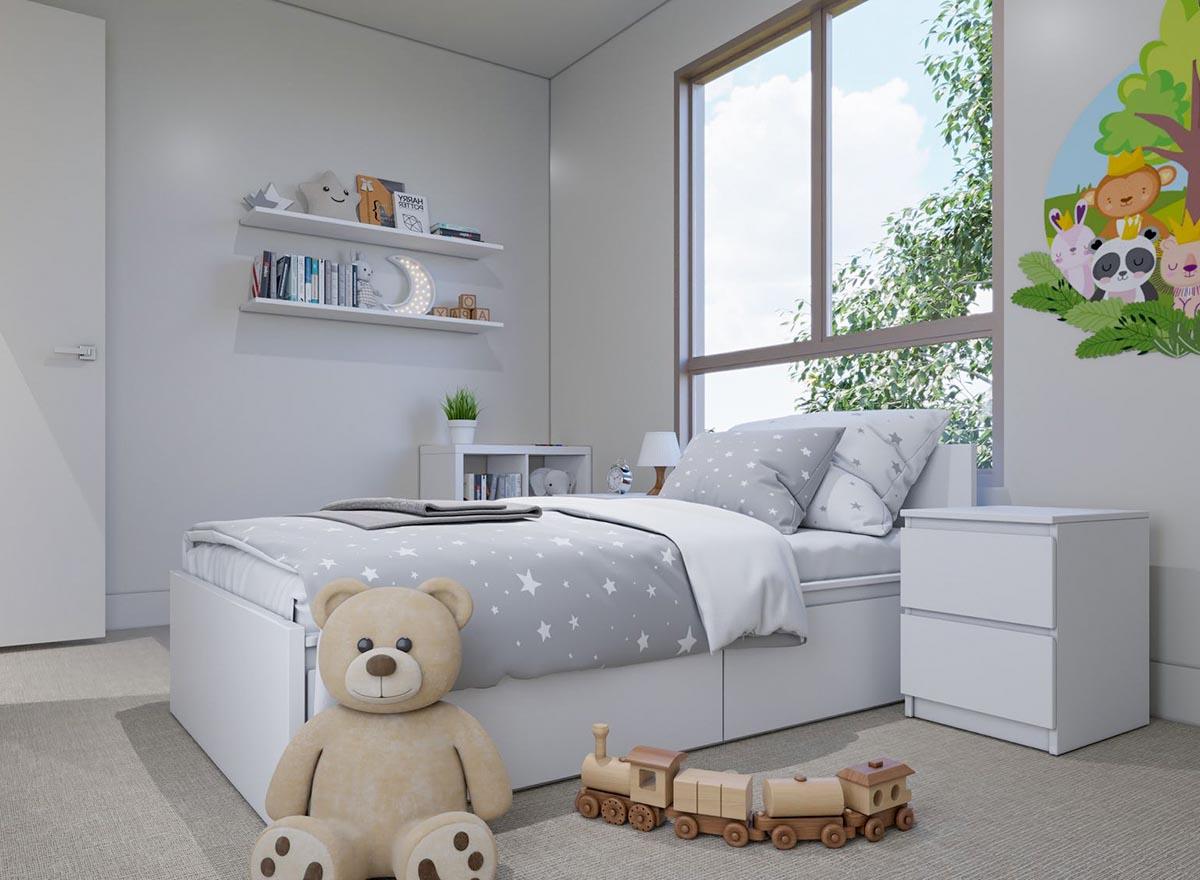 Plan 23880JD: Narrow Contemporary Two-Story Home Plan with Single Garage Bay - 1736 Sq Ft - Image #13 - Contemporary, Modern, Northwest