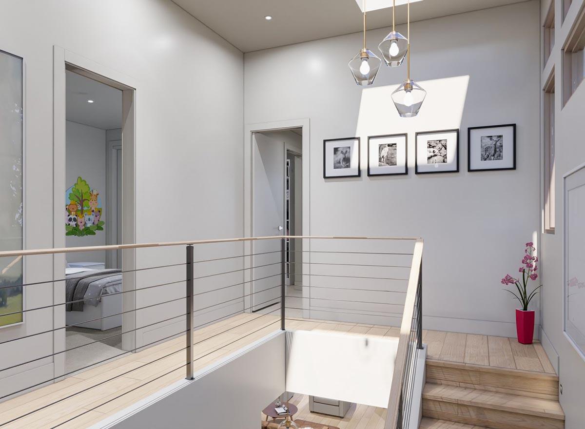 Plan 23880JD: Narrow Contemporary Two-Story Home Plan with Single Garage Bay - 1736 Sq Ft - Image #16 - Contemporary, Modern, Northwest