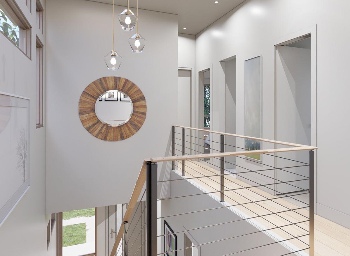 Plan 23880JD: Narrow Contemporary Two-Story Home Plan with Single Garage Bay - 1736 Sq Ft - Image #17 - Contemporary, Modern, Northwest