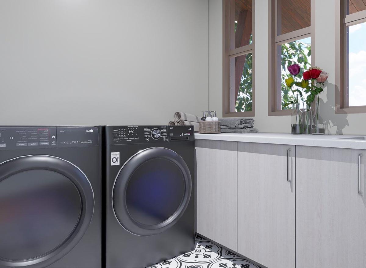 Plan 23880JD: Narrow Contemporary Two-Story Home Plan with Single Garage Bay - 1736 Sq Ft - Image #19 - Contemporary, Modern, Northwest