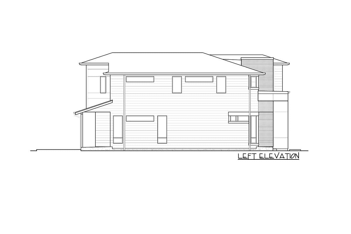 Plan 23881JD: Contemporary 3-Bed House Plan for Narrow Lots - 1736 Sq Ft - Image #4 - Contemporary, Modern, Northwest