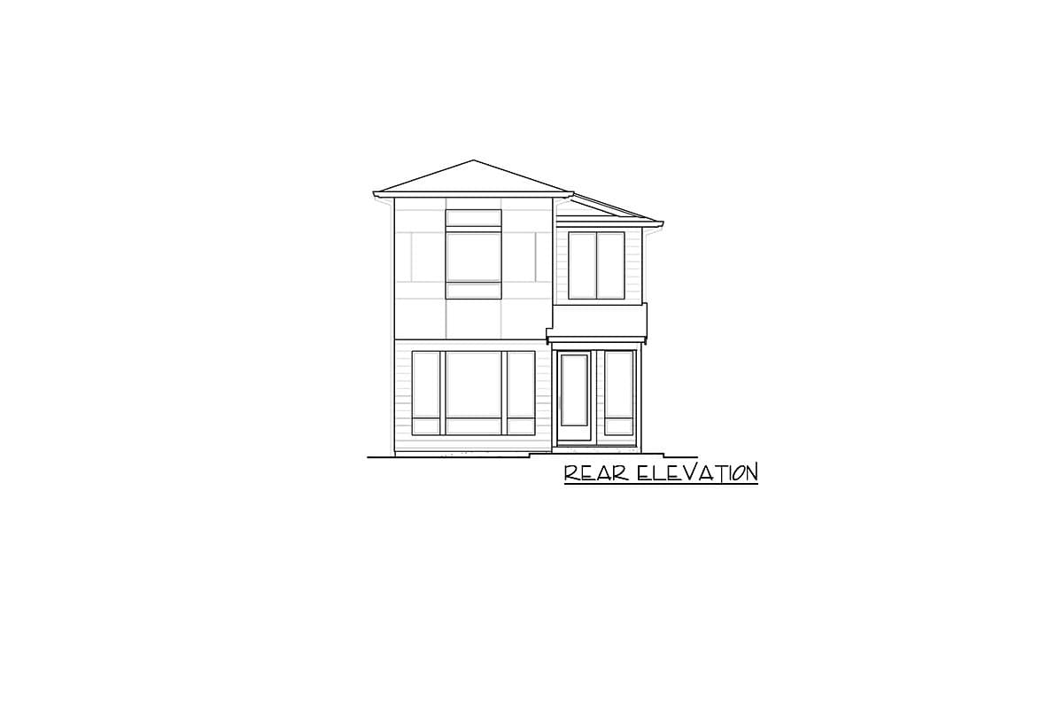 Plan 23881JD: Contemporary 3-Bed House Plan for Narrow Lots - 1736 Sq Ft - Image #5 - Contemporary, Modern, Northwest