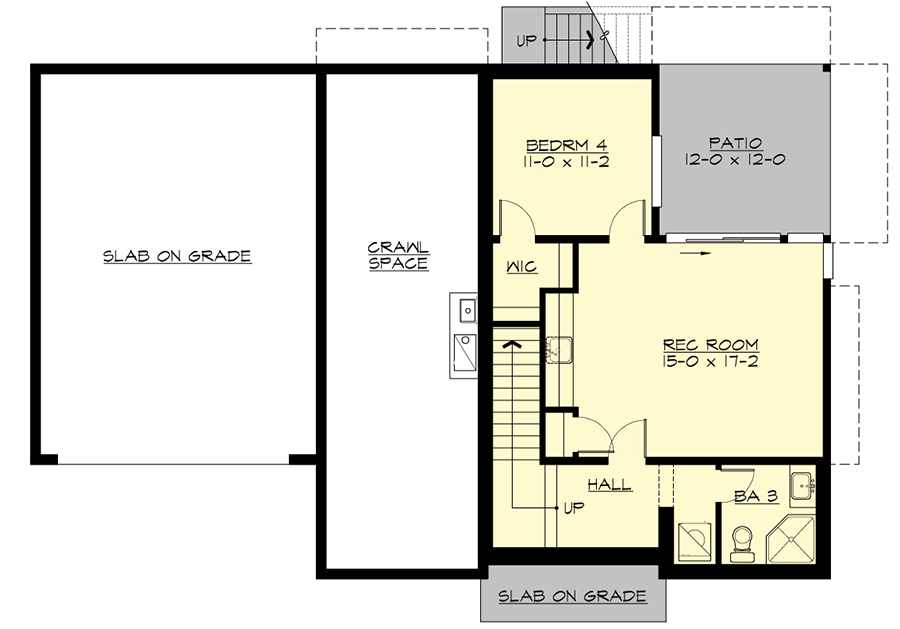 Plan 23883JD: 4-Bed Mountain Craftsman with Bonus Room and Walk-out Basement - Floor Plan - 3rd Floor - Craftsman, Mountain, Northwest, Prairie