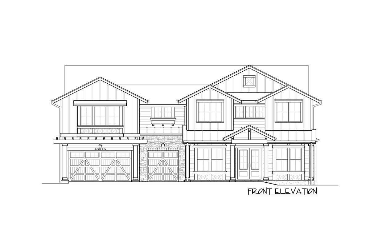Plan 23893JD: New American Country Home Plan with Den and Formal Dining Room - Image #4 - Country, Craftsman, Modern Farmhouse, New American, Northwest, Traditional