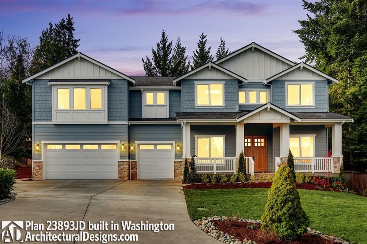 build gallery item - New American Country House Plan 23893JD Comes to Life in Washington