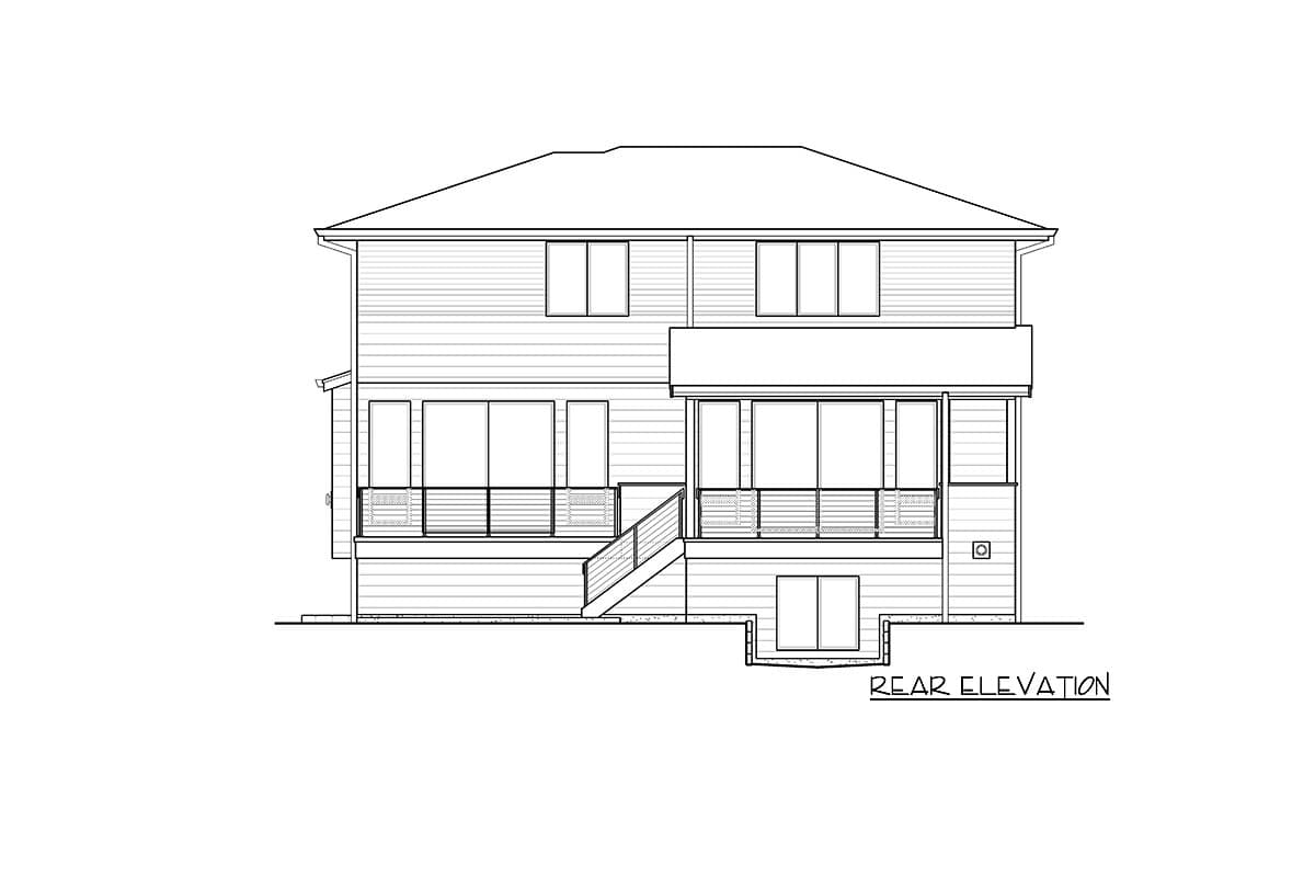 Plan 23886JD: Modern Northwest Home Plan with Sun Deck - Image #6 - Modern, Northwest