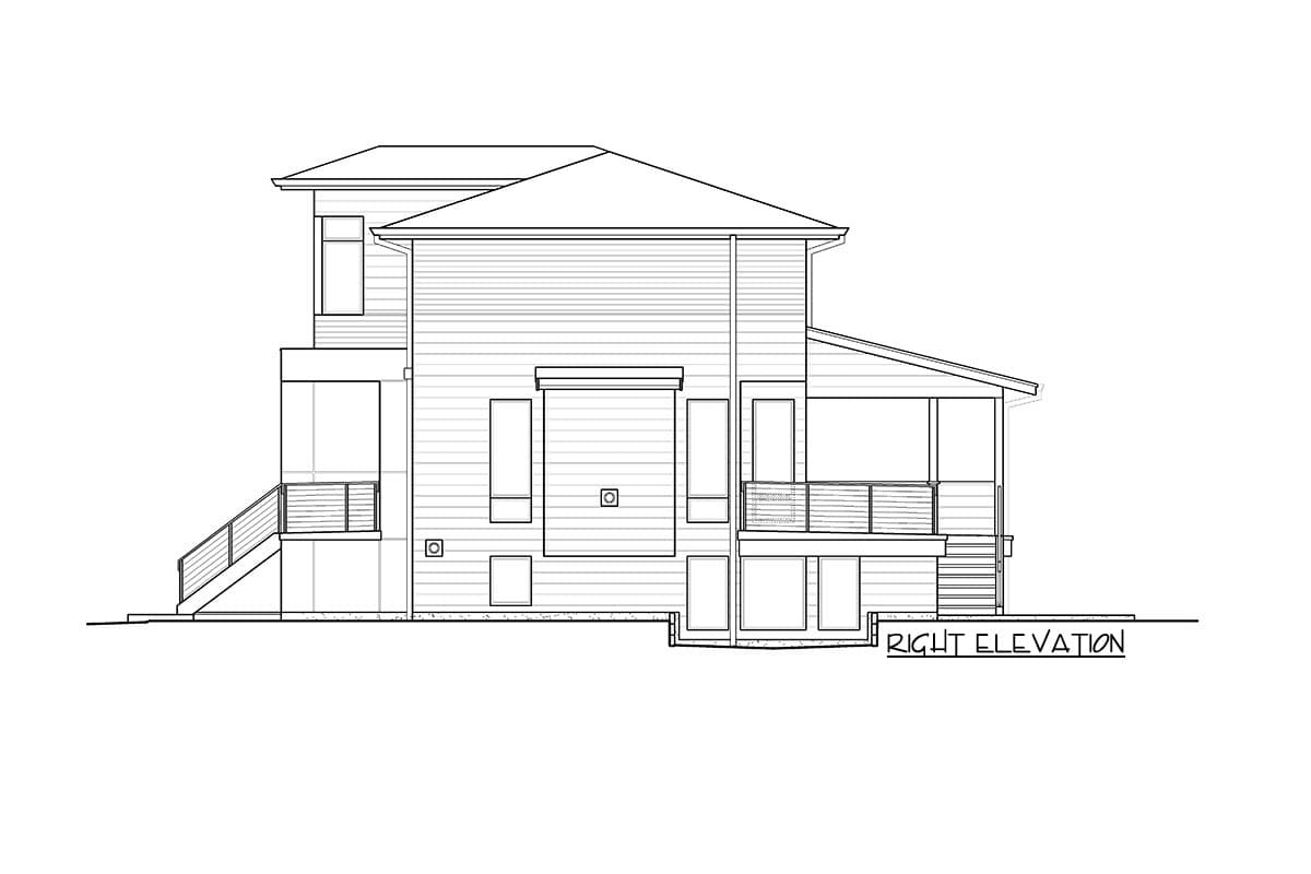 Plan 23886JD: Modern Northwest Home Plan with Sun Deck - Image #7 - Modern, Northwest