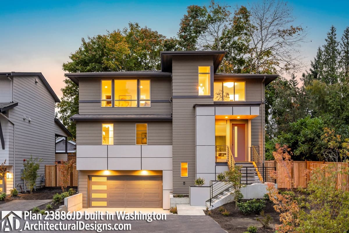 build gallery item - Modern Northwest House Plan 23886JD Comes to Life in Washington