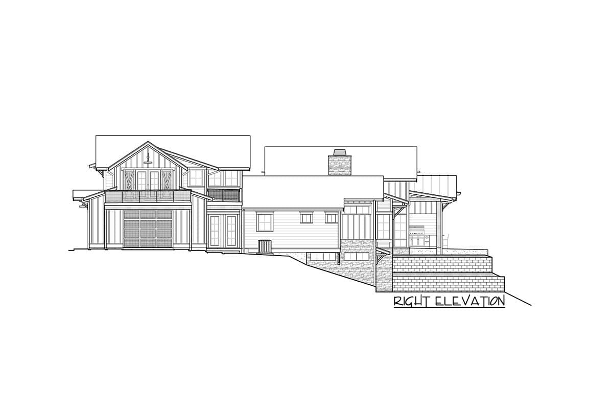 Plan 23895JD: Luxury New American Farmhouse Plan with Tall Ceilings above Great Room - 6589 Sq Ft - Image #26 - Country, Modern Farmhouse, New American, Northwest, Rustic