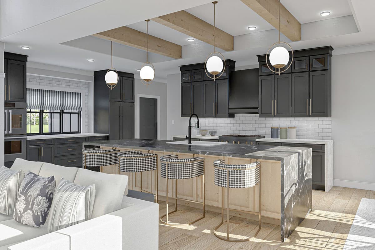 Plan 623022DJ: 5-Bedroom Modern Farmhouse Plan with In-Law Suite and 2-Car Side Garage - 3124 Sq Ft - Image #9 - Country, Farmhouse, Modern Farmhouse, New American