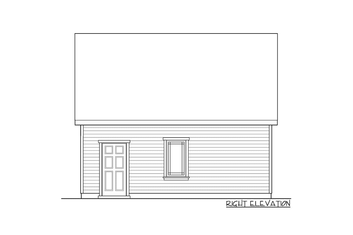 Plan 22178SL: Traditional 2-Car Garage with a 10 on 12 Gable Roof - 576 Sq Ft - Image #4 - Traditional
