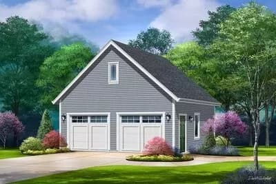 2-Car Garage with Pull-down Attic Access