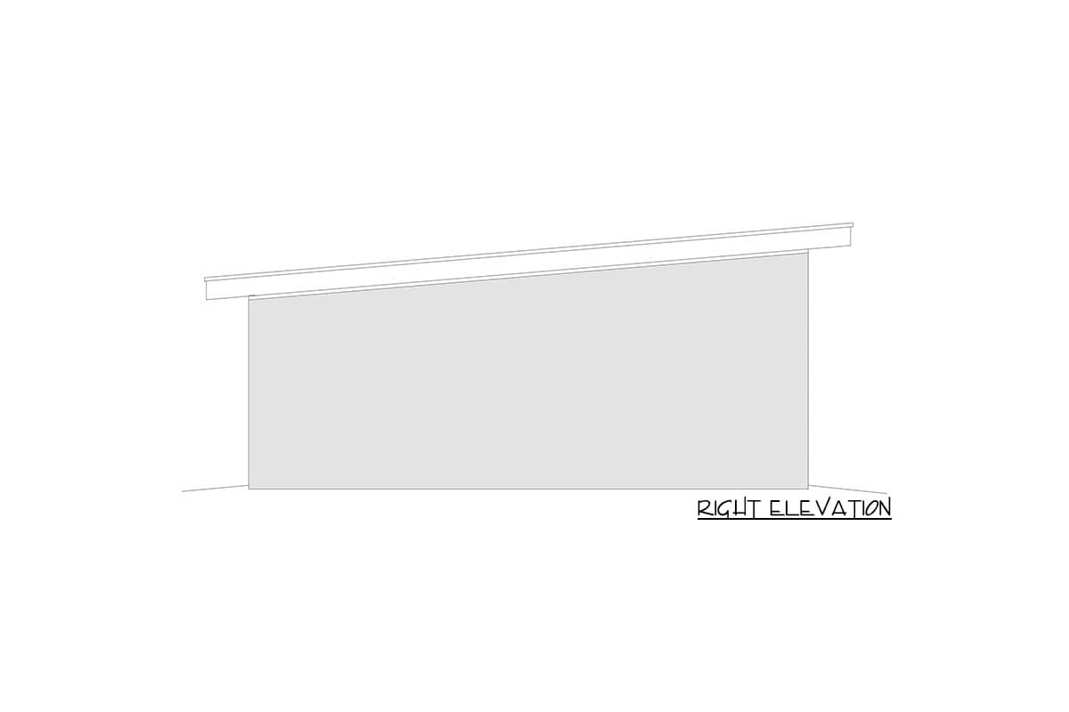 Plan 68789VR: Modern Double Garage with Attached Shed - Image #5 - Contemporary, Mid Century Modern, Northwest, Ranch