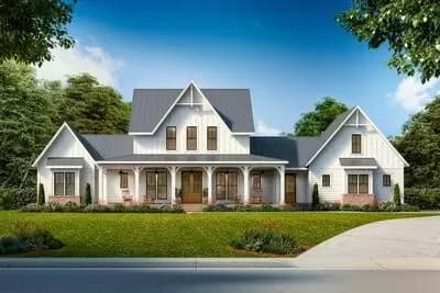 Gothic-Inspired Modern Farmhouse with Upstairs Game Room