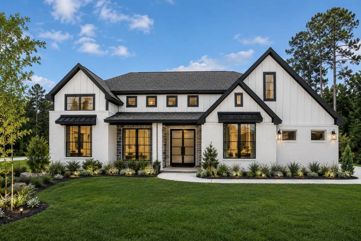 Plan 440018PWL: Exclusive Modern Farmhouse with Private Master Bedroom - Image #1 - Country, Craftsman, Modern Farmhouse, New American