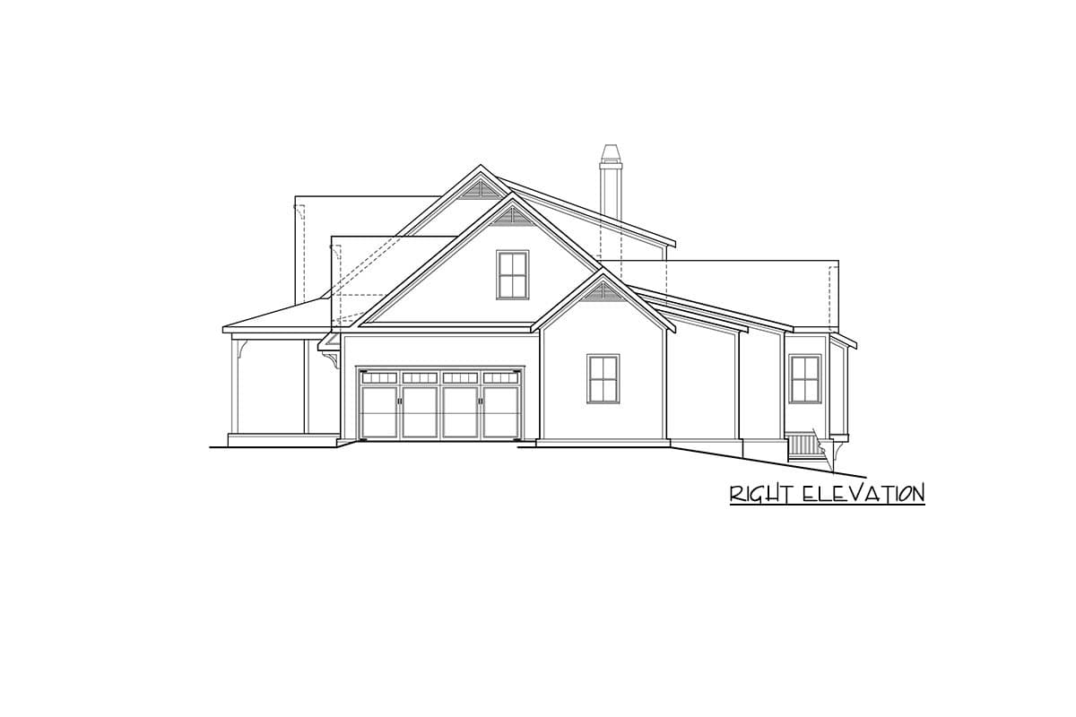 Plan 710395BTZ: Classic American Ranch House Design with Welcoming Front Porch and Optional 2nd Level - Image #4 - Country, Craftsman, Farmhouse, Modern Farmhouse, New American
