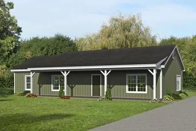 Country Ranch Plan with Bunk Room