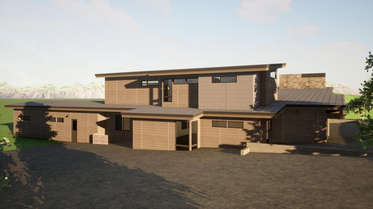 Plan 54242HU: Contemporary 4-Bed Home Plan with Two Main-level Master Suites - Image #55 - Contemporary, Mid Century Modern, Modern, Mountain, Northwest