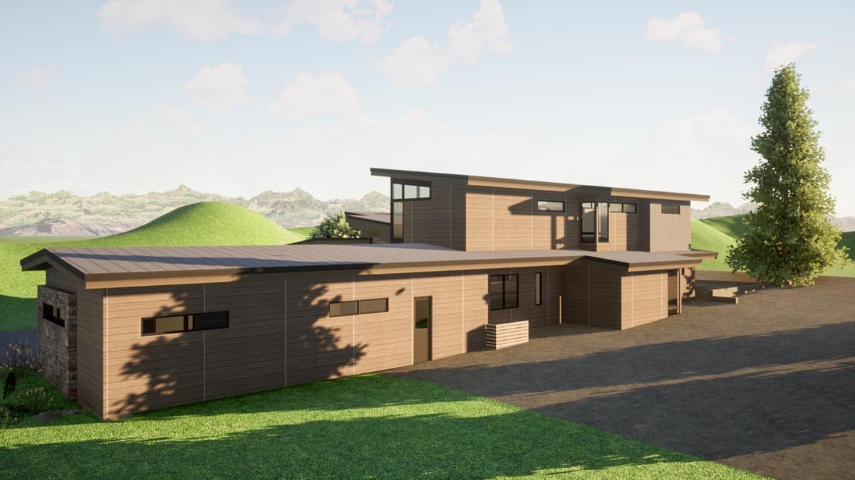 Plan 54242HU: Contemporary 4-Bed Home Plan with Two Main-level Master Suites - Image #56 - Contemporary, Mid Century Modern, Modern, Mountain, Northwest