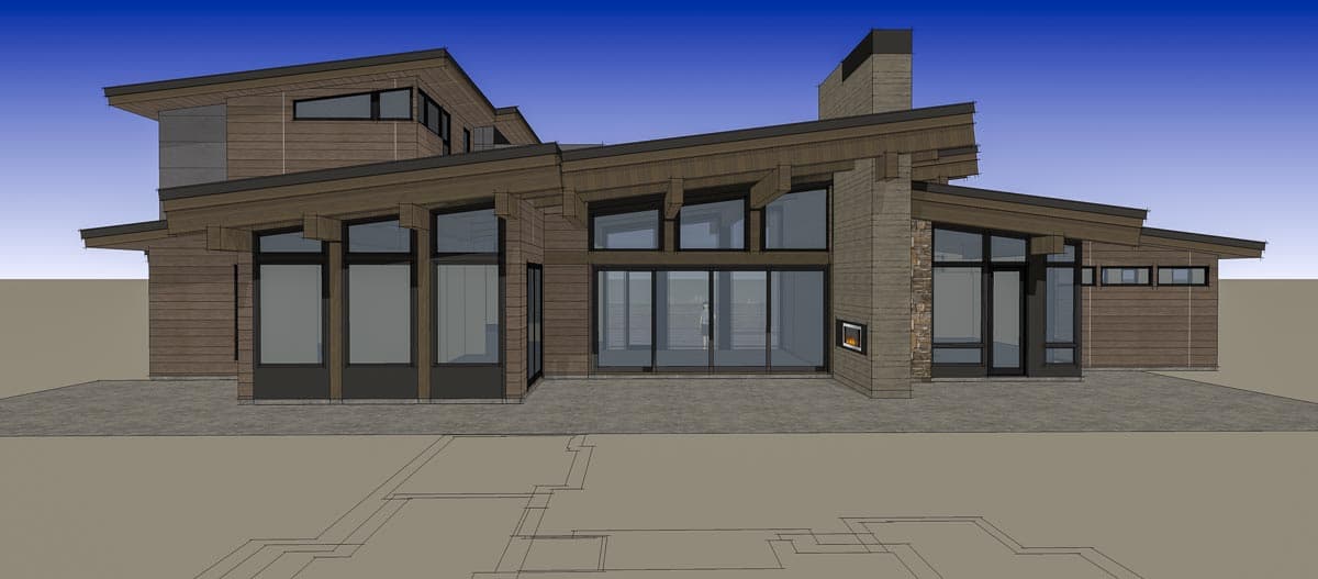 Plan 54242HU: Contemporary 4-Bed Home Plan with Two Main-level Master Suites - Image #60 - Contemporary, Mid Century Modern, Modern, Mountain, Northwest