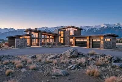 Contemporary 4-Bed Home Plan with Two Main-level Master Suites