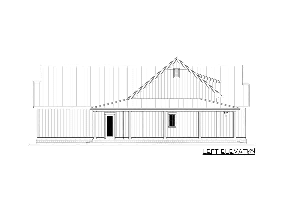 Plan 51870HZ: 3-Bed Modern Farmhouse with 10'-Deep Wrap Around Porch and a Bonus Room - Image #17 - Country, Modern Farmhouse, Southern