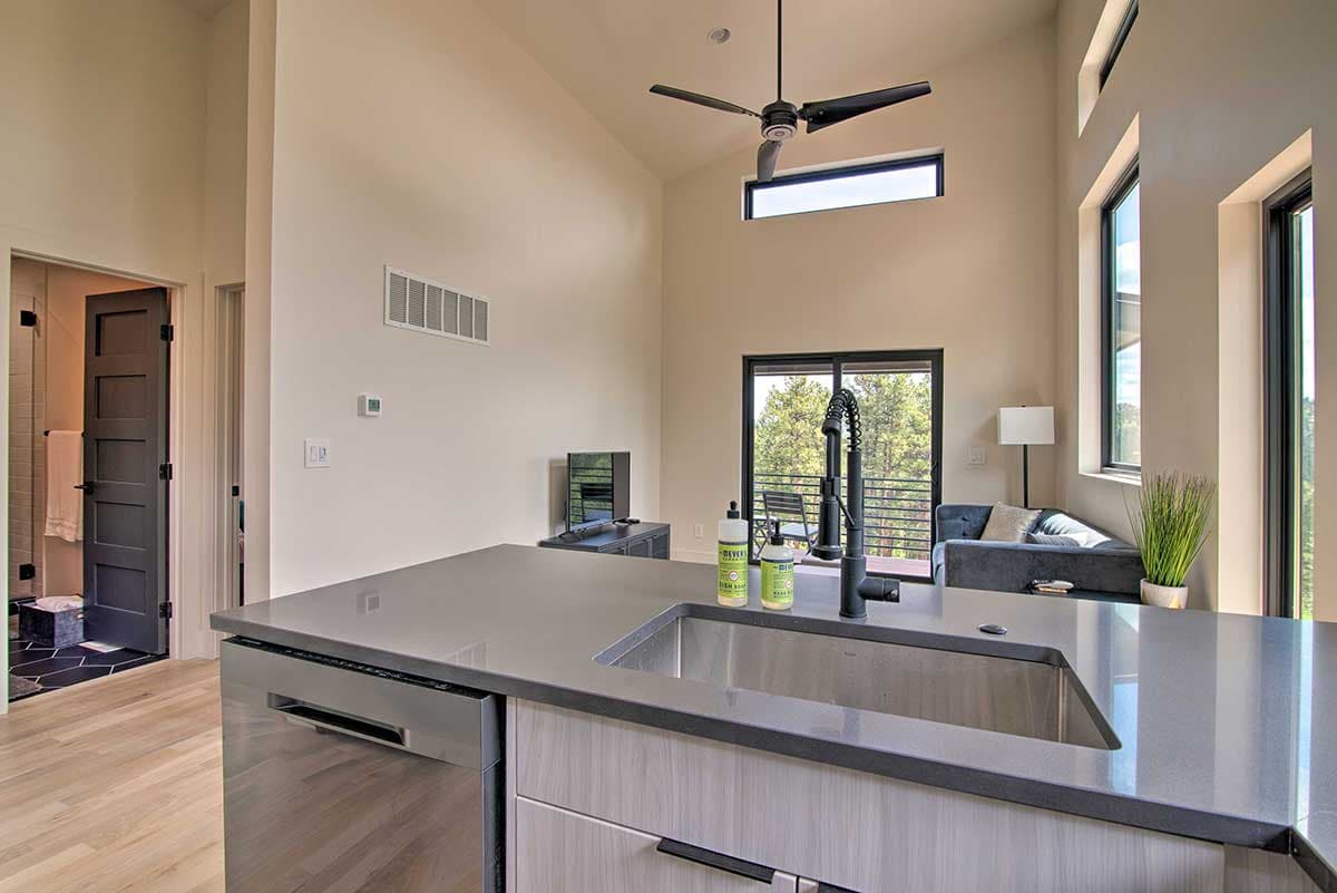 Plan 365012PED: Exclusive Contemporary Garage Apartment for an Up-sloping Lot - Image #7 - Carriage, Mid Century Modern, Modern, Mountain, Vacation