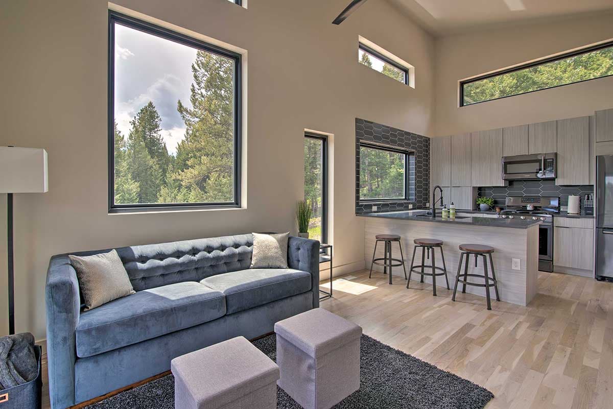Plan 365012PED: Exclusive Contemporary Garage Apartment for an Up-sloping Lot - Image #9 - Carriage, Mid Century Modern, Modern, Mountain, Vacation
