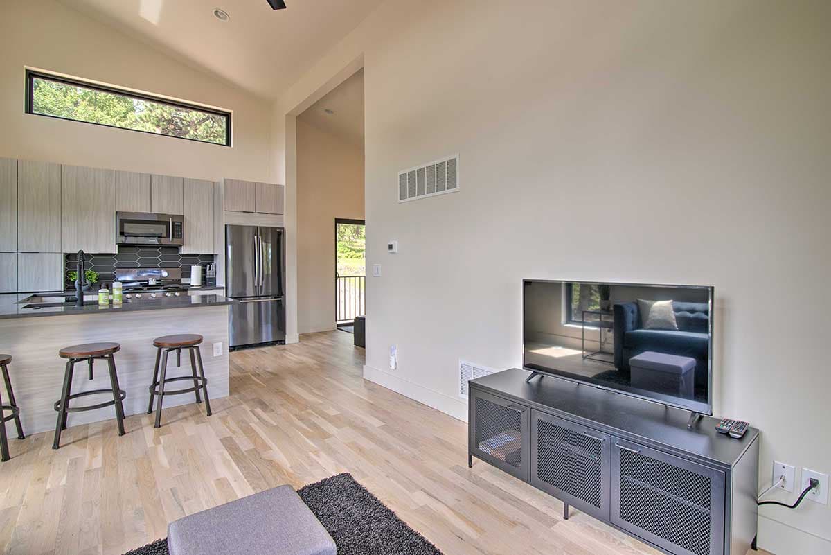 Plan 365012PED: Exclusive Contemporary Garage Apartment for an Up-sloping Lot - Image #10 - Carriage, Mid Century Modern, Modern, Mountain, Vacation