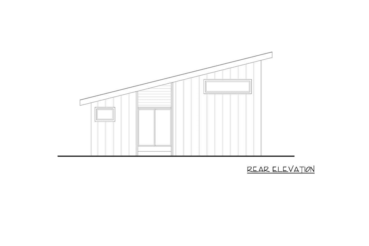 Plan 365012PED: Exclusive Contemporary Garage Apartment for an Up-sloping Lot - Image #22 - Carriage, Mid Century Modern, Modern, Mountain, Vacation