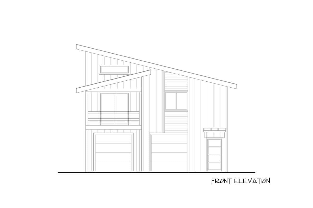 Plan 365012PED: Exclusive Contemporary Garage Apartment for an Up-sloping Lot - Image #20 - Carriage, Mid Century Modern, Modern, Mountain, Vacation