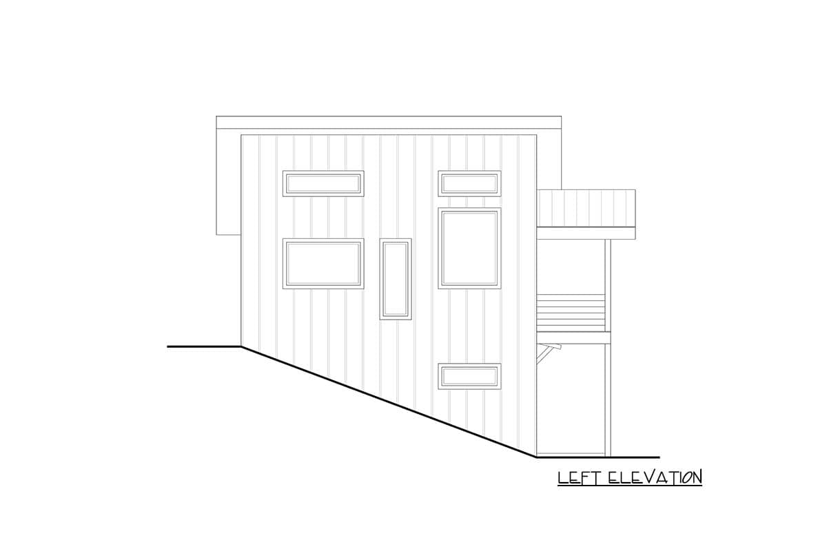 Plan 365012PED: Exclusive Contemporary Garage Apartment for an Up-sloping Lot - Image #21 - Carriage, Mid Century Modern, Modern, Mountain, Vacation