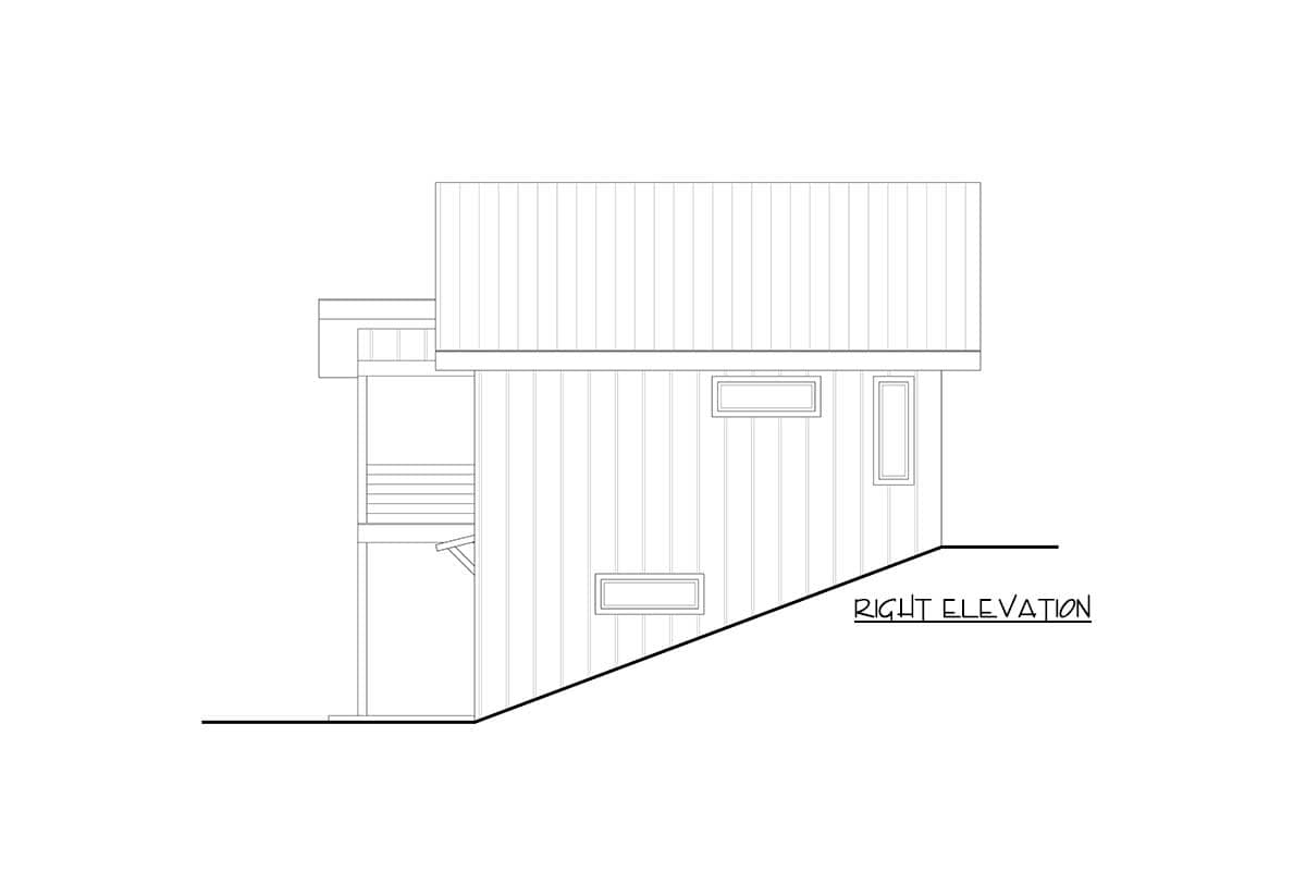 Plan 365012PED: Exclusive Contemporary Garage Apartment for an Up-sloping Lot - Image #23 - Carriage, Mid Century Modern, Modern, Mountain, Vacation