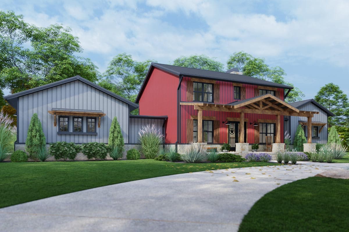 Plan 16923WG: Metal Framed 4-Bed Modern Farmhouse Plan with Home Office - Image #12 - Country, Craftsman, Farmhouse, Modern Farmhouse, New American