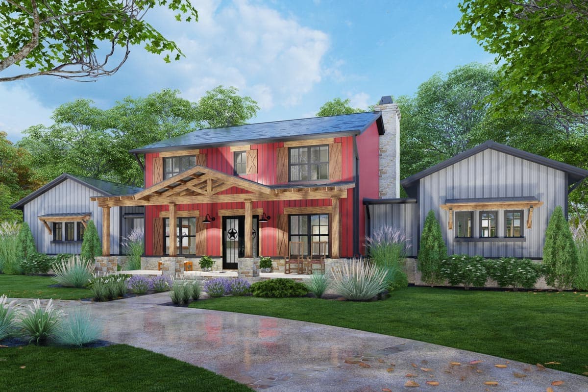 Plan 16923WG: Metal Framed 4-Bed Modern Farmhouse Plan with Home Office - Image #13 - Country, Craftsman, Farmhouse, Modern Farmhouse, New American