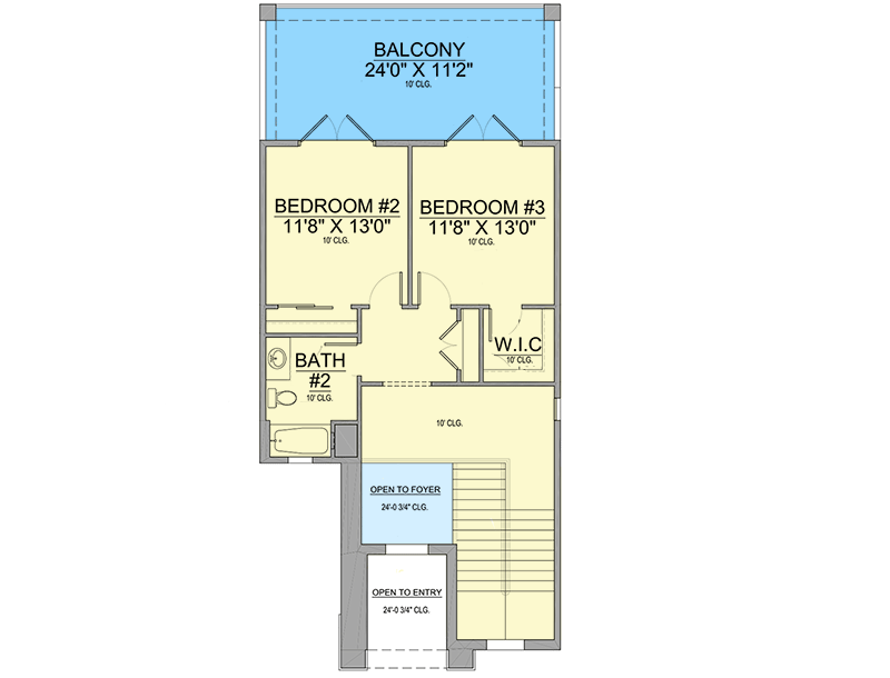 Plan 65691BS: Transitional European Home Plan for Coastal Living  - Floor Plan - 2nd Floor - Coastal, European, Florida-Style, Mediterranean, Southern, Transitional