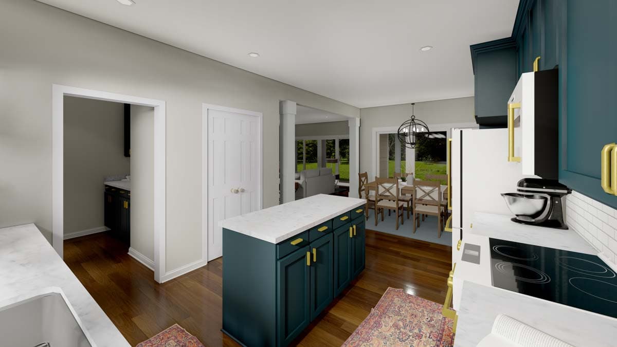 Plan 83615CRW: New American Farmhouse Plan with Main-floor Master Bedroom - Image #5 - Country, Farmhouse, Modern Farmhouse, New American